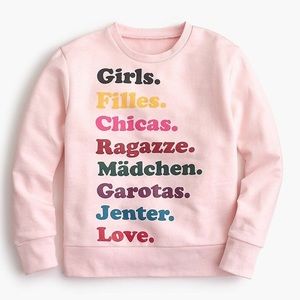 J Crew x girls inc crewneck